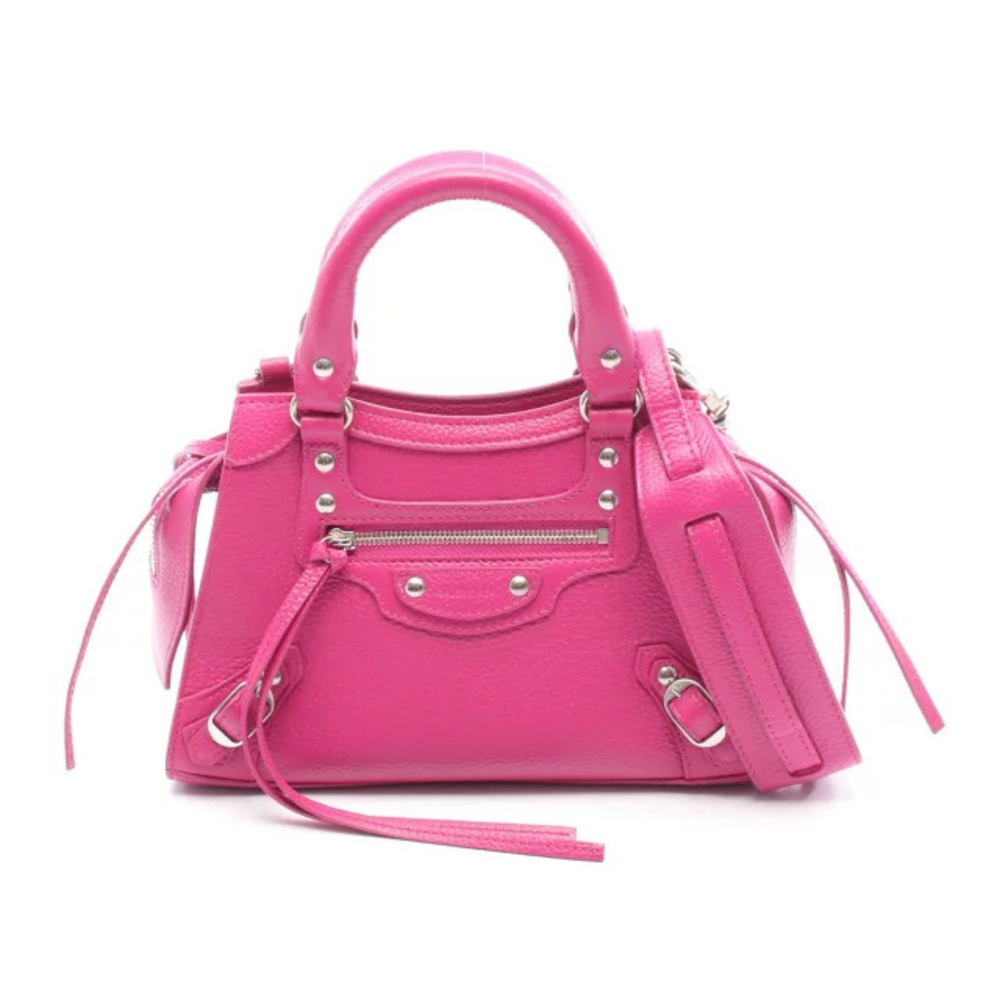Balenciaga Neo Handbag Leather Pink